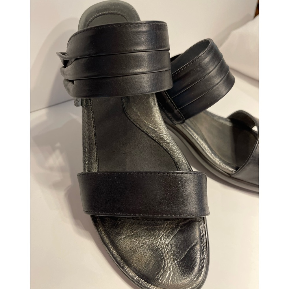NAOT Mat Black Women’s Leather Isis Sandals Size 40